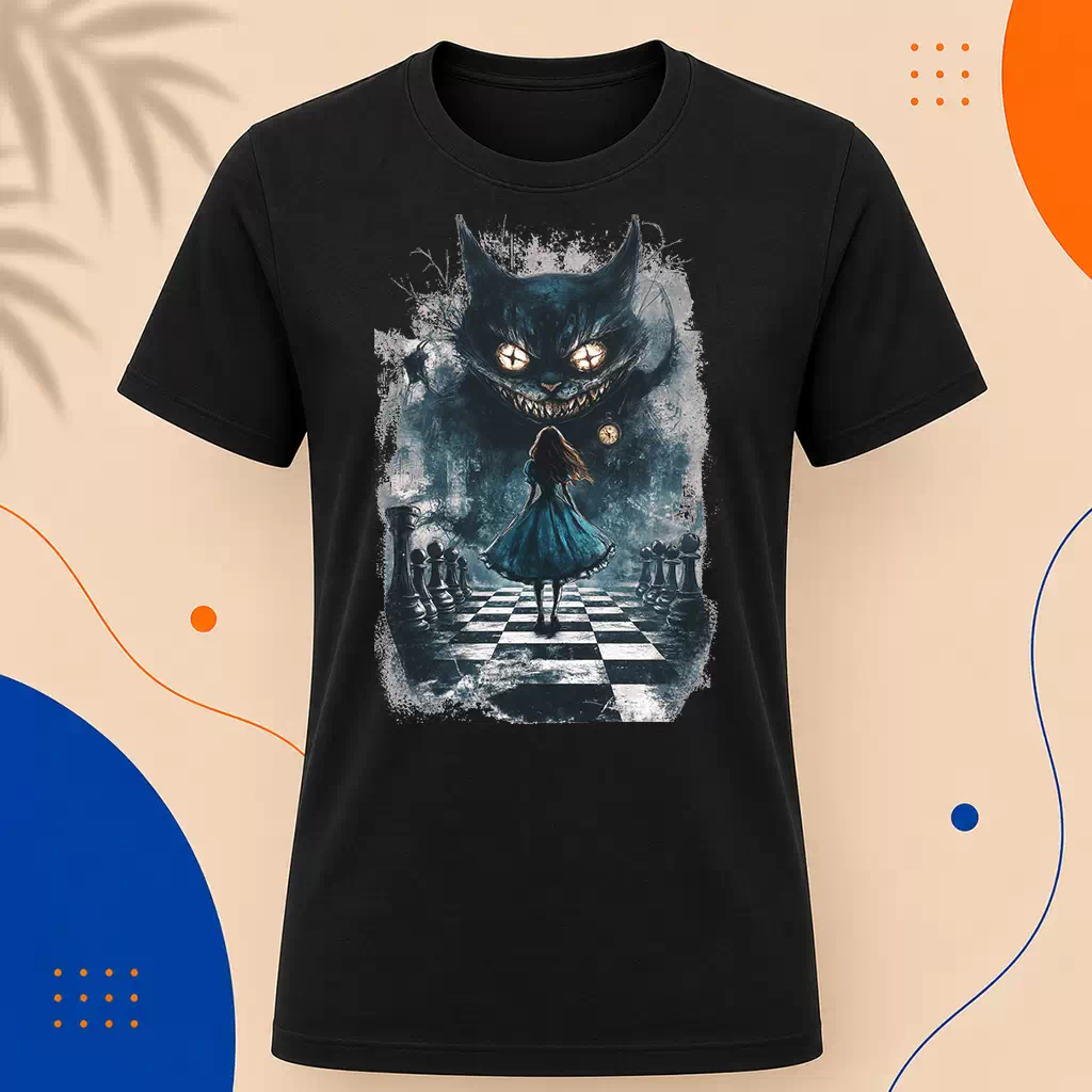 Pánské tričko - Kočka, co tu možná není – The Cat That Might Not Be